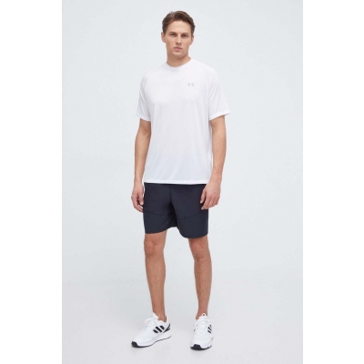 Under Armour tricou de antrenament Tech culoarea alb, cu imprimeu