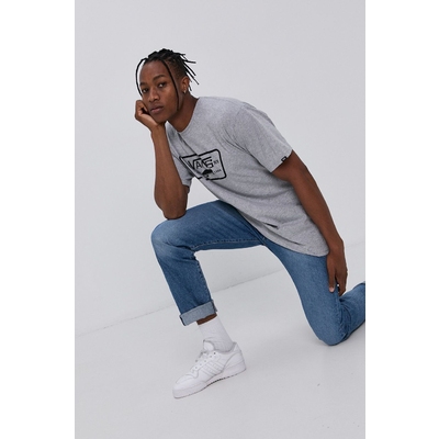 Vans tricou bÄƒrbaÈ›i, culoarea gri, cu imprimeu VN000QN8ATJ1-HEATHER