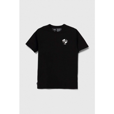 Vans tricou din bumbac culoarea negru, cu imprimeu
