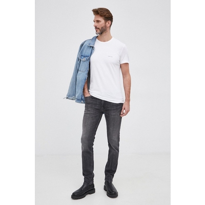 Versace tricou barbati, culoarea alb, neted