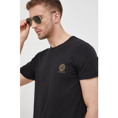 Versace tricou barbati, culoarea negru, cu imprimeu