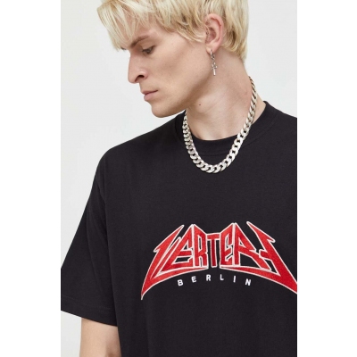 Vertere Berlin tricou din bumbac barbati, culoarea negru, cu imprimeu