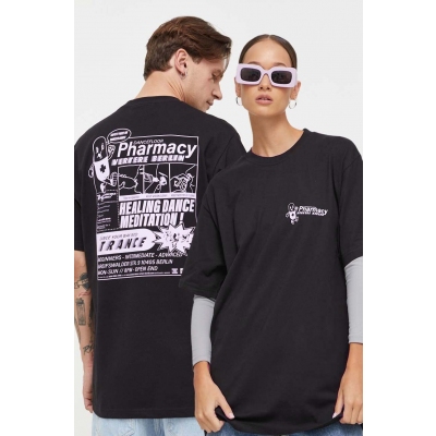 Vertere Berlin tricou din bumbac culoarea negru, cu imprimeu