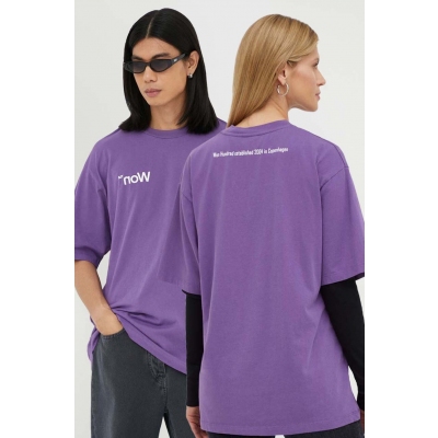 Won Hundred tricou culoarea violet, cu imprimeu