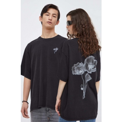 Won Hundred tricou din bumbac culoarea negru, cu imprimeu
