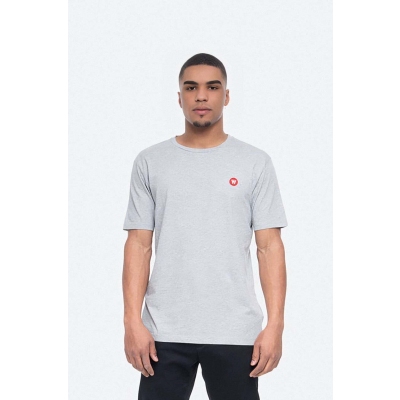 Wood Wood tricou din bumbac Ace Double A culoarea gri, melanj 10005700.2222-NAVY