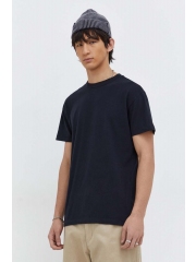 Abercrombie & Fitch tricou din bumbac barbati, culoarea negru, neted