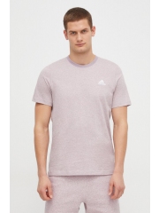 adidas tricou din bumbac barbati, culoarea violet, melanj