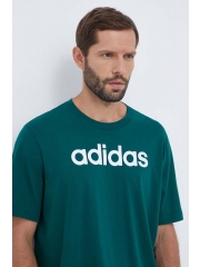 adidas tricou din bumbac culoarea verde, cu imprimeu