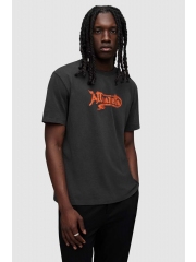 AllSaints tricou MG012Z CEECEE SS CREW barbati, culoarea negru, cu imprimeu