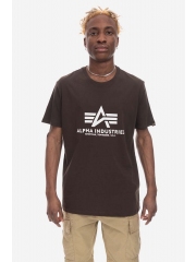 Alpha Industries tricou din bumbac Basic culoarea maro, cu imprimeu 100501.413-brown
