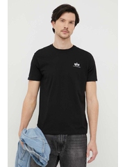 Alpha Industries tricou din bumbac Basic T Small Logo culoarea negru, cu imprimeu 188505.03-Black