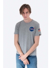 Alpha Industries tricou din bumbac Koszulka Alpha Industries 176507 17 culoarea gri, cu imprimeu 176507.17-grey