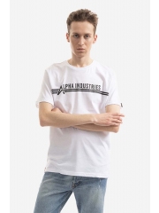 Alpha Industries tricou din bumbac Koszulka Alpha Industries T 126505 92 culoarea alb, cu imprimeu 126505.92-white
