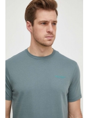 Armani Exchange tricou din bumbac barbati, culoarea alb, neted