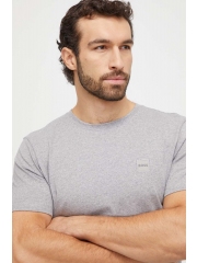 Boss Orange tricou din bumbac barbati, culoarea gri, melanj