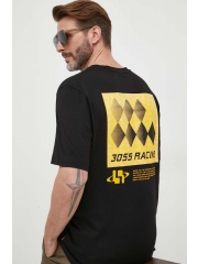 Boss Orange tricou din bumbac BOSS ORANGE culoarea negru, cu imprimeu