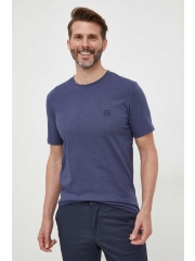 BOSS tricou din bumbac BOSS CASUAL culoarea negru, neted