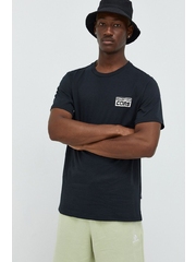 Converse tricou din bumbac culoarea negru, cu imprimeu 10021134.A01-001