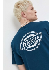 Dickies tricou din bumbac barbati, culoarea turcoaz, cu imprimeu
