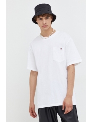 Dickies tricou din bumbac culoarea alb, neted