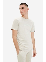 Ellesse tricou din bumbac culoarea bej, cu imprimeu