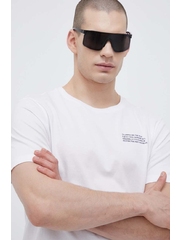 Fila tricou din bumbac culoarea alb, cu imprimeu