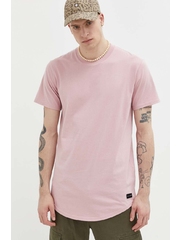 Hollister Co. tricou din bumbac culoarea roz, neted