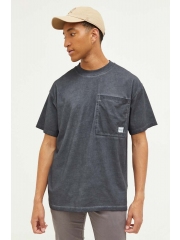 HUGO tricou din bumbac culoarea gri, cu imprimeu