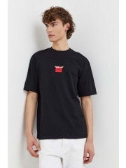 HUGO tricou din bumbac x Gremlins barbati, culoarea negru, cu imprimeu