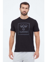 Hummel tricou din bumbac culoarea negru, cu imprimeu
