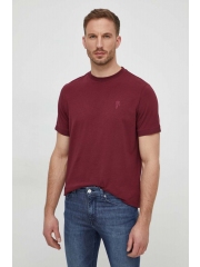 Karl Lagerfeld tricou barbati, culoarea bordo, cu imprimeu