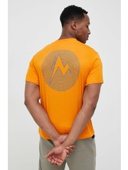 Marmot tricou barbati, culoarea portocaliu, cu imprimeu