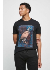 Medicine tricou din bumbac barbati, culoarea negru, cu imprimeu