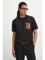 Medicine tricou din bumbac barbati, culoarea negru, cu imprimeu