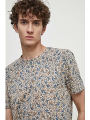 Medicine tricou din bumbac culoarea bej, modelator