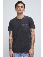 Medicine tricou din bumbac culoarea negru, neted