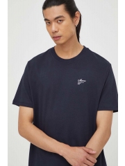 Mercer Amsterdam tricou din bumbac culoarea albastru marin, neted