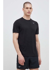Mizuno tricou de alergare Impulse culoarea negru, neted