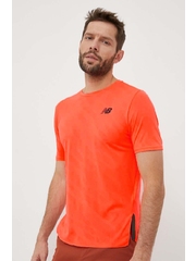 New Balance tricou de alergare Q Speed culoarea portocaliu, neted