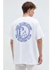 On Vacation tricou din bumbac barbati, culoarea alb, cu imprimeu