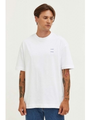 Samsoe Samsoe tricou din bumbac culoarea alb, neted