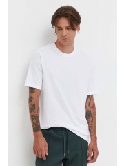 Samsoe Samsoe tricou din bumbac culoarea alb, neted