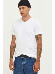 Samsoe Samsoe tricou din bumbac culoarea alb, neted