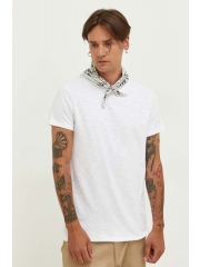 Samsoe Samsoe tricou din bumbac culoarea alb, neted