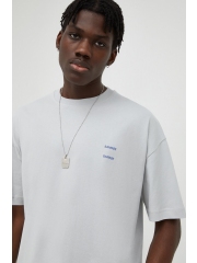 Samsoe Samsoe tricou din bumbac culoarea gri, neted