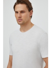 Sisley tricou din bumbac barbati, culoarea gri, neted