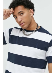 Solid tricou din bumbac culoarea albastru marin, modelator