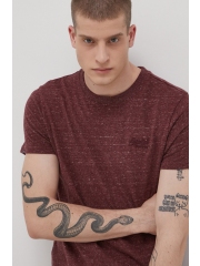 Superdry Tricou din bumbac culoarea violet, melanj