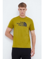 The North Face tricou din bumbac culoarea verde, cu imprimeu